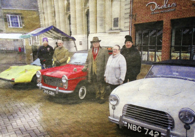 The local newspaper, The Banbury Guardian, tried to make an advertorial the previous week and invited local classic car owners to attend. Three of us did . . . on a pouring wet day.