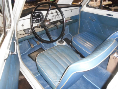 The interior of Ed's car.